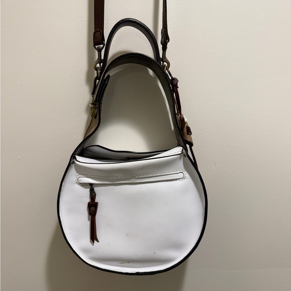 LadybuQ White Round Crossbody Bag: Inez Hobo Handbag - Picture 4 of 7